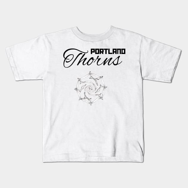 Portland Thorns football Kids T-Shirt by Classic Clic